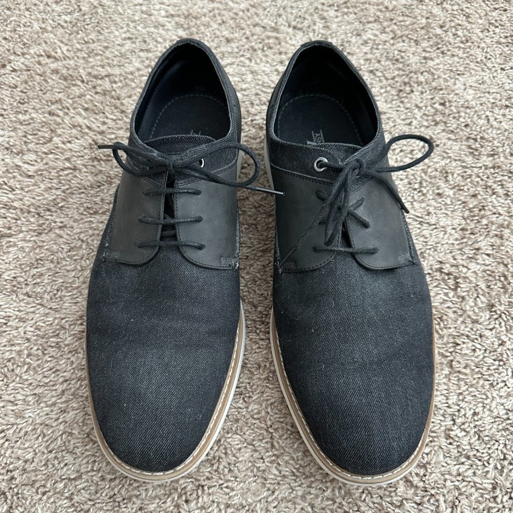 Ashford Hayes fabric dress shoes, Black, Men's size 12